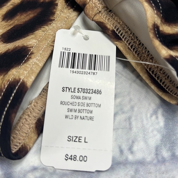 Soma bikini size large rouched sides animal print - Picture 12 of 12